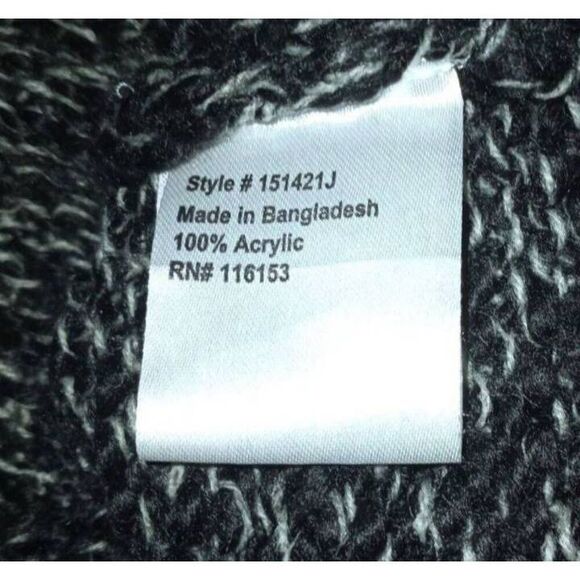 POOF BLACK MARBLED TURTLENECK SWEATER DRESS SZ.L EUC. - Picture 8 of 8